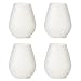 Stemless Silicone Wine Glasses, Unbreakable Outdoor Cups, Shatterproof Rubber, Set of 4