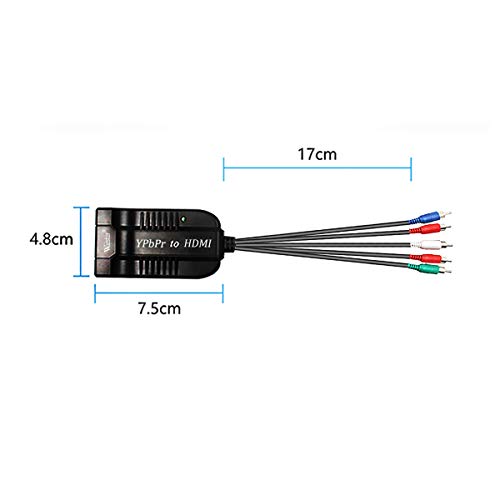 Female YPBPR RGB Component Video Audio to HDMI Converter for PSP HDTV XBOX - Thumbnail 5