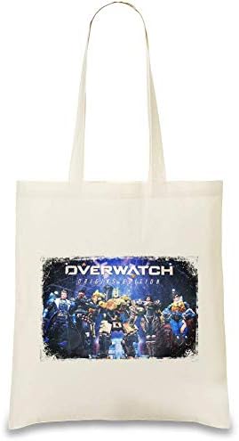 Overwatch Poster Custom Printed Tote Bag| 100% Soft Cotton| Natural Color & Eco-Friendly| Unique, Re-Usable & Stylish Handbag For Every Day Use| Custom Shoulder Bags By Style Matters