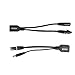 HUACAM Passive POE Injector and POE Splitter Kit with 5.5 x 2.1 mm DC Male and Female Power Adapter Connector POE Separator for RJ45 Power Over Ethernet (1 Pair)
