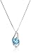 Amazon Collection 10k White Gold Gemstone and Diamond Accent Flame Pendant Necklace, 18