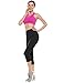 Ekouaer Women's Yoga Capris High Waist Tummy Control Pants w Pocket Leggings