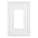 Franklin Brass Classic Beaded (1-Pack) Decorative Light Switch Cover Pure White 1-Gang Decorator/Rocker Wall Plate Single Switch Electrical Outlet Guard W35060-PW-C
