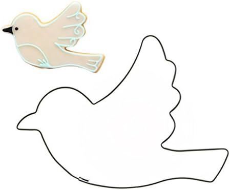 Dpolrs Biscuit Cutter Bird Shape Silver Color Sandwich Fondant Biscuit Mold