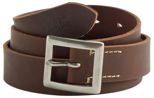 Men's Bovine Leather Belt, Color Leather Brown, Size 110