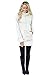Gemijack Womens Hoodie Dress Funnel Neck Cotton Solid Color Long Sleeve Tunic Sweatshirt Dress