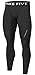 New Men Sports Apparel Skin Tights Compression Base Under Layer Long Pants (XL, NP501 BLACK)
