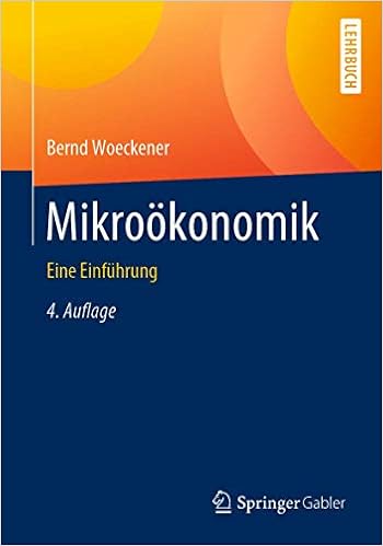 Mikrookonomik Eine Einfuhrung Amazon De Woeckener Bernd Bucher