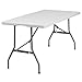 Flash Furniture 30''W x 60''L Bi-Fold Granite White Plastic Folding Table