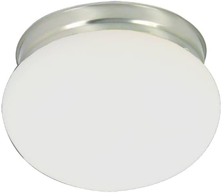 Royal Cove 558733 Mushroom Shaped Ceiling Fixture, Brushed Nickel, 8 In.