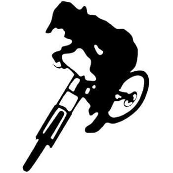 Motorcycle Decals Stickers Vinyl Amazon com JS Artworks Mountain Biker Bike Vinyl Decal 