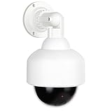 Esky LED CCTV Indoor/ Outdoor Waterproof Dummy Dome Shaped Fake Security Surveillance Camera With Blinking LED Light Warning Sticker (Electronics)