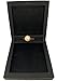 Slim Hidden Proposal Engagement Ring Box, Black with Magnetic Closure