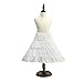 MicBridal Kid Girls' 3-Hoop Petticoat Slip Flower Girl's Crinoline UnderSkirt (One Size, White)