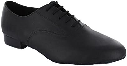 Minishion QJ9011 Mens 1" Heel Leather Modern Salsa Tango Ballroom Latin Dance Shoes