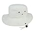 Brushed Cotton Twill Aussie Side Snap Chin Cord Hat, Beige- Large