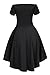 ChongXiao Womens Casual Flared Swing Off Shoulder Party Cocktail Formal Skater Dress