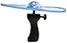 9.75 Inch Light Up Flying Saucer with Hand Launcher (Choice of Color!) (Blue)