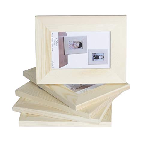 Wallniture Logan Picture Frames 4x6 Unfinished Wood for Kids Arts and