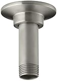 KOHLER K-7396-BN 3-Inch Straight Ceiling-Mount Showerarm and Flange, Vibrant Brushed Nickel