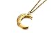 Set of 2 Gold Plated Stainless Steel Best Friend Moon and Sun Matching BFF Friendship Necklace for 2 Jewelry Gift