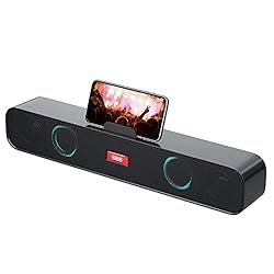 HI-PLANX Speakers with Phone Holder,Stereo Sound