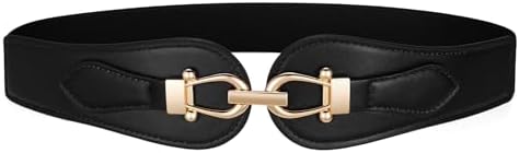 Lishow Fashion Woman's Genuine Black Leather Obi Sash Wrap Tie