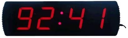 GOODRELIISH Large LED Digital Clock 4" High Character Countdown/up Clock Operated by Remote Control,Red