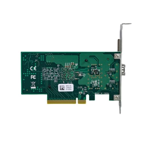 QSFPTEK 10G SFP+ Network Card for Intel X520-DA1, 10Gb SFP+ Single Port Ethernet PCIE Card with Intel 82599EN Chip, PCIe 2.0x8, 10G LAN PCI-E Windows 7/8/10/Linux/Vmware (White/Black Radiators)