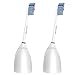 Brushmo e-Series Sensitive Replacement Toothbrush Heads, Compatible with Philips Sonicare Screw-on Electric Toothbrush Handles, 6 Standard Replacement Heads, Ultra Soft Dupont Bristles, BM756, White