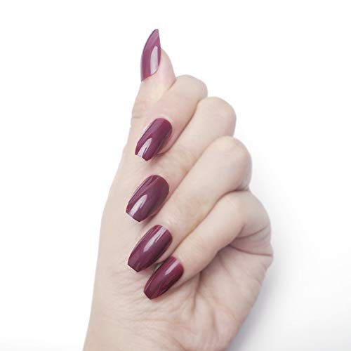 120Pcs Colorful Full Cover Medium Coffin False Gel Nails Art Tips Sets(White Black Grey Blue Wine Red) - Thumbnail 4