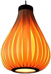 Jumedy Single-Head Chandelier - Rustic Chandelier, Southeast Asian Veneer Lamp, Decorative Lighting Solid Wood Lamp for Farmhouse Restaurant (Size : 3760cm)
