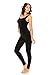 The Classic Women's Stretch Cotton Sleeveless One Piece Unitard Jumpsuit Playsuit in Black - Medium