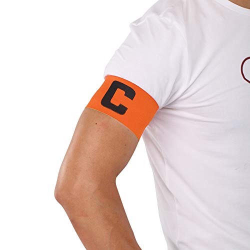 MioCloth Soccer Captain Badge Armband Football Basketball Team Sport Adult Youth Adjustable College School Athletic Player Arm Bands Sleeve Accessory Orange - Thumbnail 2