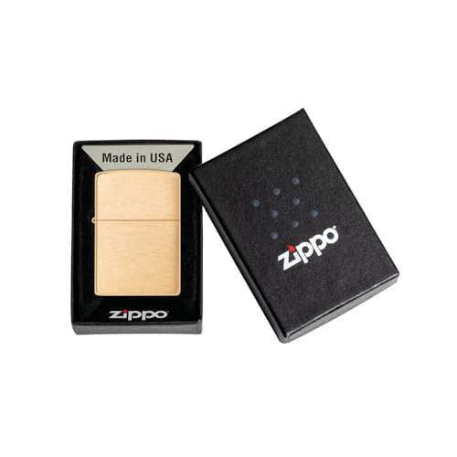 Zippo 204B New Windproof Lighter - Brushed Brass
