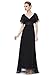 Ever-Pretty Long Short Sleeve Chiffon Dresses Gowns for Party 8US Black