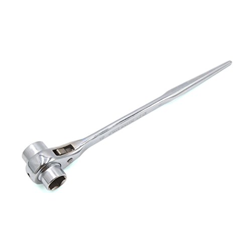 uxcell a17030300ux1553 19mm x 22mm Chrome Plating Hex Drive Dual Sided Sharp Tail Podger Ratchet Wrench
