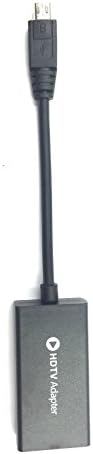 WEISHEN 1080P HD MHL 11-pin Micro USB to HDMI Adapter (Male to Female ) with Video Audio Output in Black 15cm 0.5 feet