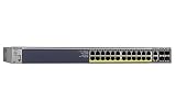 NETGEAR 26-Port Gigabit Ethernet Fully Managed PoE Switch (GSM7226LP) - with 24 x PoE @ 192W, 4 x 1G SFP, Desktop/Rackmount, and ProSAFE Limited Lifetime Protection, M4100 Series