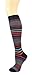 Women's Soft Knee High Socks,Casual Stripes, Multi Color Value 6 Pack (Stripe2-6pk)