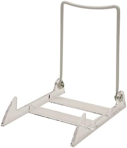 Gibson Holders 3PL Display Stand with Clear Base, Large, White, by Gibson Holders