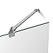DreamLine Quatra Lux 32 1/4 in. D x 46 3/8 in. W x 72 in. H Frameless Hinged Shower Enclosure in Chrome, SHEN-1332460-01