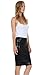 Sakkas 2695 Women's Shiny Metallic Liquid High Waist Pencil Skirt - Black - Medium