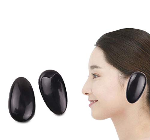 10Pairs Plastic Ear Shield Protector Hairdressing Dye Coloring Ear Cover Bathing Shower Caps Waterproof Ear Prtotector for Hair Salon Home DIY Hair Coloring