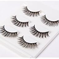 3D False Eyelashes Extension 3Pairs Long Lashes With Volume for Women's Make Up Handmade Soft Fake Eyelash