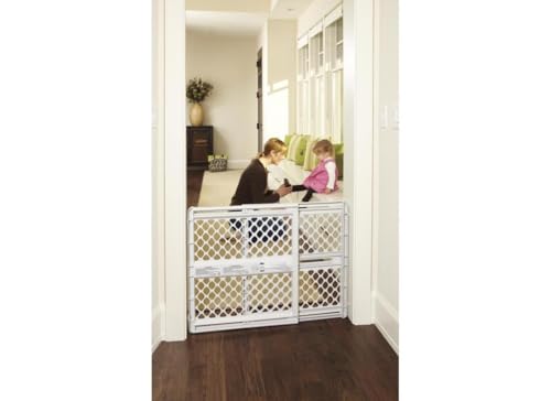MYPET North States Universal Pet Gate: 26” - 42” Wide Dog Gate. Use as Pressure Mounted Gate or Swinging Door with Included Hardware. Dog Gates for Doorways, 26