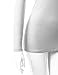Doublju Fitted Round Neck T-Shirt Top with Chest Pockets White Large