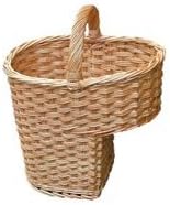 Buff Willow Wicker Stair Step Basket L 42 x W 27 x H 38 cm Step H20 x D15 cm