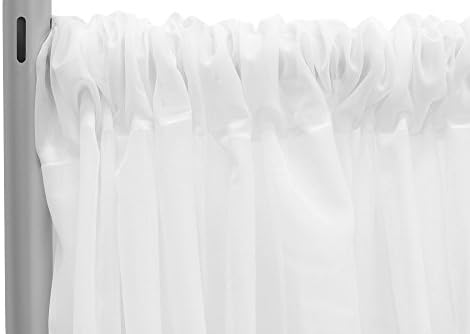 Sheer Voile 14ft H x 118" W drape/backdrop - White