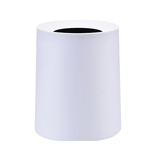 Trash Cans Household Living Room No Cover Basket Kitchen Bathroom Trash Cans 12L (2635.7CM) ( Color : White )